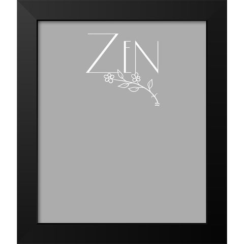 Zen tee Black Modern Wood Framed Art Print by Lavoie, Tina