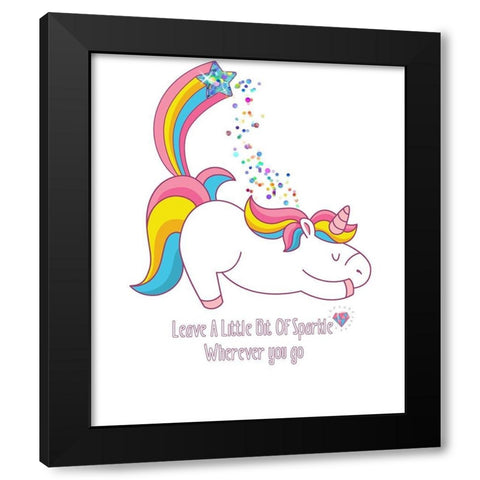 Leave A Little Bit Of Sparkle 2 Tee Black Modern Wood Framed Art Print with Double Matting by Lavoie, Tina