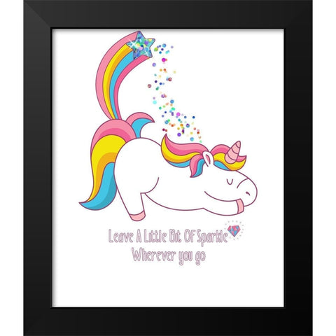 Leave A Little Bit Of Sparkle 2 Tee Black Modern Wood Framed Art Print by Lavoie, Tina