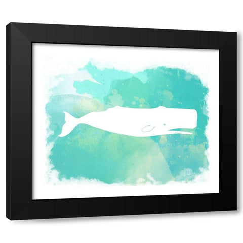 Heart of the Sea Sperm Whale Black Modern Wood Framed Art Print by Lavoie, Tina