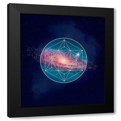 Galaxy One Black Modern Wood Framed Art Print with Double Matting by Lavoie, Tina