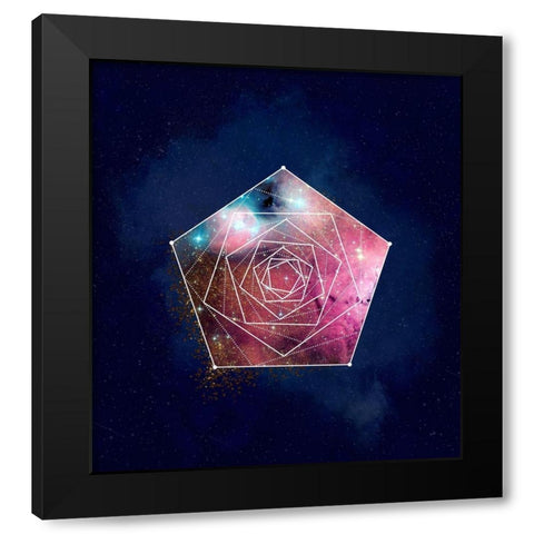 Nebula One Black Modern Wood Framed Art Print with Double Matting by Lavoie, Tina