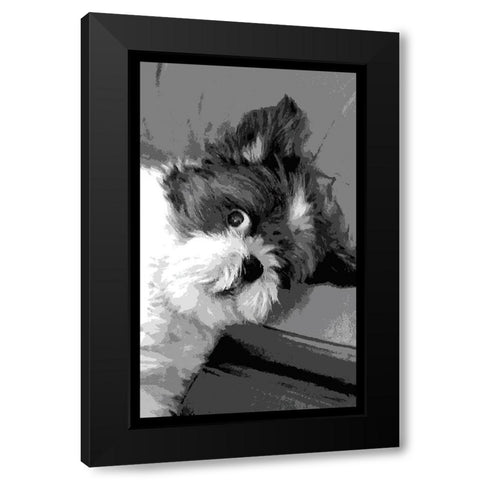 Say What Black Modern Wood Framed Art Print by Lavoie, Tina
