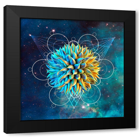 Untitled 32 Black Modern Wood Framed Art Print with Double Matting by Lavoie, Tina