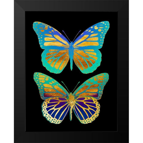 Danaus Plexippus Psychedelicus I Black Modern Wood Framed Art Print by Lavoie, Tina