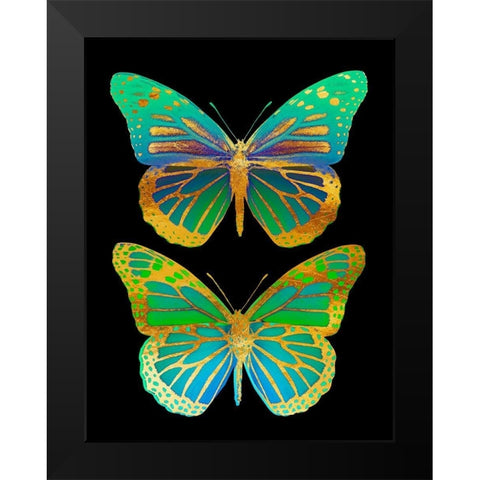 Danaus Plexippus Psychedelicus II Black Modern Wood Framed Art Print by Lavoie, Tina