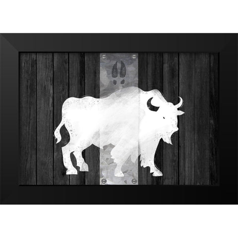 Bufalo Blanco Lodge Black Modern Wood Framed Art Print by Lavoie, Tina