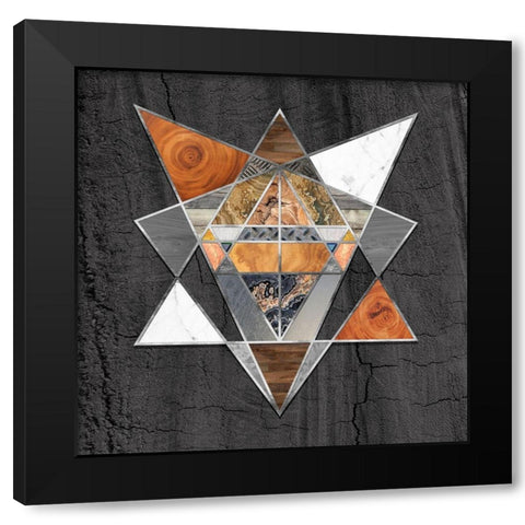 Rustic Geometry I Black Modern Wood Framed Art Print by Lavoie, Tina