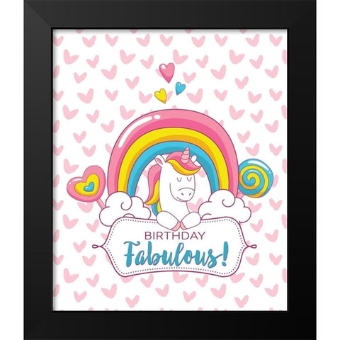Birthday Fabulous Black Modern Wood Framed Art Print by Lavoie, Tina