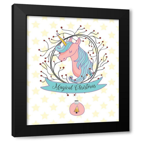 Magical Christmas Black Modern Wood Framed Art Print with Double Matting by Lavoie, Tina