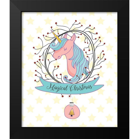 Magical Christmas Black Modern Wood Framed Art Print by Lavoie, Tina