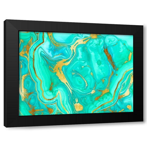 Geode 52 Black Modern Wood Framed Art Print by Lavoie, Tina