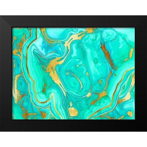Geode 52 Black Modern Wood Framed Art Print by Lavoie, Tina