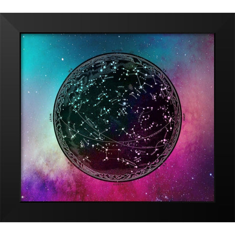 Nebula Sky Map horiz Black Modern Wood Framed Art Print by Lavoie, Tina