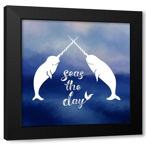 Seas the Day Black Modern Wood Framed Art Print with Double Matting by Lavoie, Tina