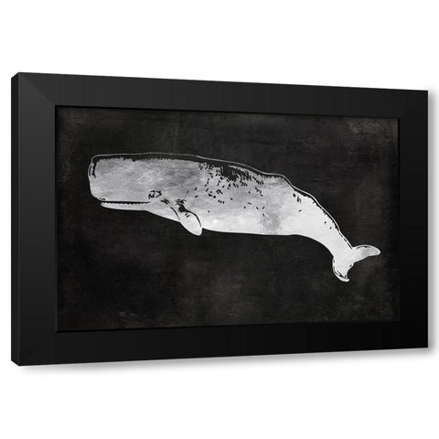 Sperm Whale Black Modern Wood Framed Art Print with Double Matting by Lavoie, Tina