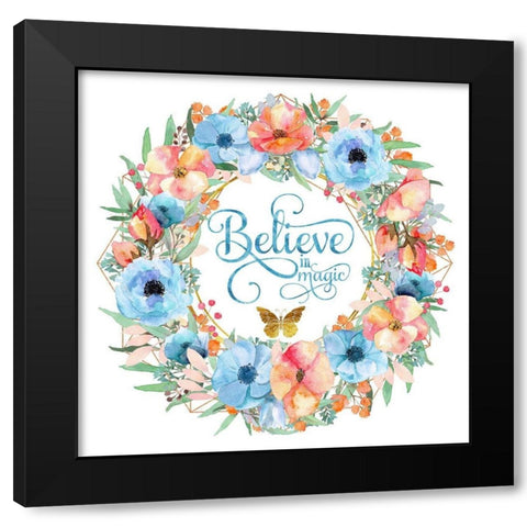 Believe in Magic Black Modern Wood Framed Art Print with Double Matting by Lavoie, Tina