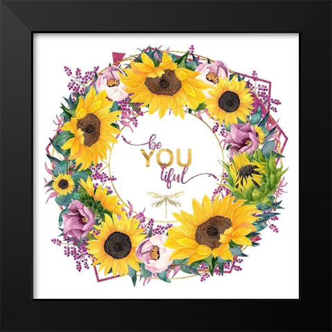 beYOUtiful Black Modern Wood Framed Art Print by Lavoie, Tina