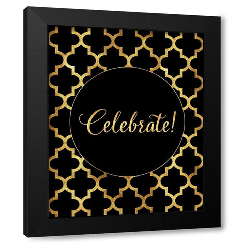 Arabesque Celebrate Black Modern Wood Framed Art Print by Lavoie, Tina