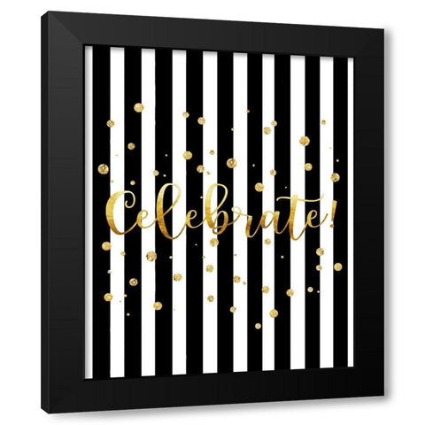 Celebrate Cosmopolitan Black Modern Wood Framed Art Print by Lavoie, Tina