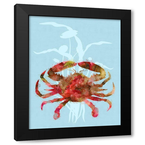 Mystical Crab Black Modern Wood Framed Art Print with Double Matting by Lavoie, Tina