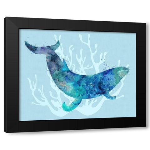 Mystical Whale Black Modern Wood Framed Art Print by Lavoie, Tina