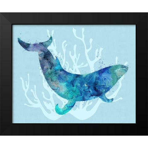 Mystical Whale Black Modern Wood Framed Art Print by Lavoie, Tina