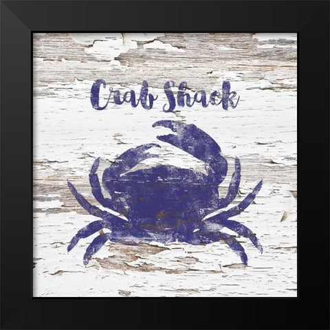 Crab Shack Black Modern Wood Framed Art Print by Lavoie, Tina