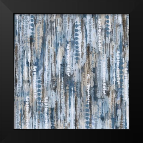 Boho Tie Dye Cool Water pattern Black Modern Wood Framed Art Print by Lavoie, Tina