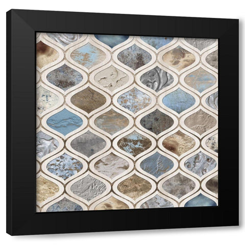 Sand and Surf Arabesque Black Modern Wood Framed Art Print by Lavoie, Tina