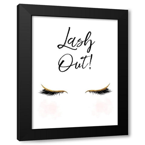Lash Out Black Modern Wood Framed Art Print by Lavoie, Tina
