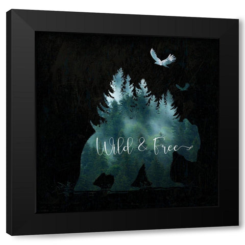 Wild and Free Black Modern Wood Framed Art Print with Double Matting by Lavoie, Tina