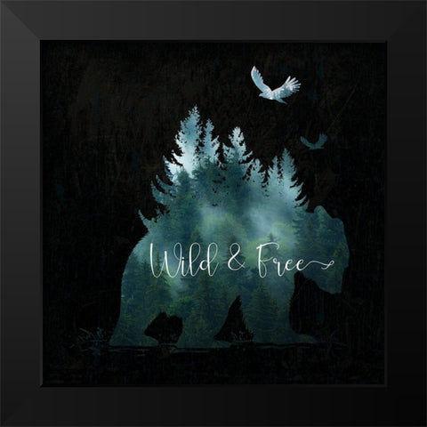 Wild and Free Black Modern Wood Framed Art Print by Lavoie, Tina