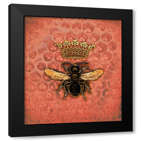 Honeycomb Queen Black Modern Wood Framed Art Print by Lavoie, Tina