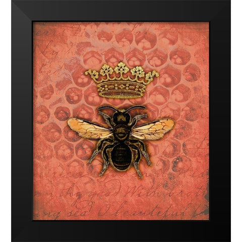 Honeycomb Queen Black Modern Wood Framed Art Print by Lavoie, Tina