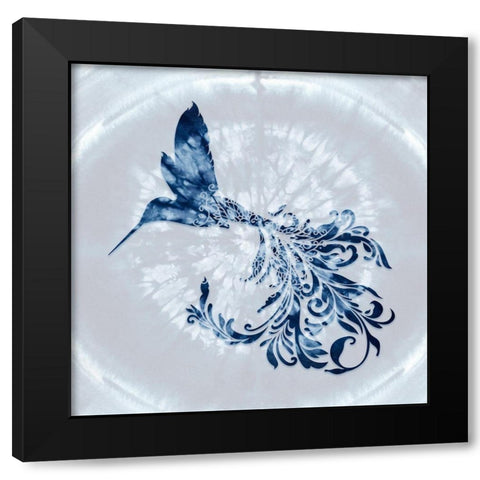 Hummingbird Mandala Black Modern Wood Framed Art Print by Lavoie, Tina