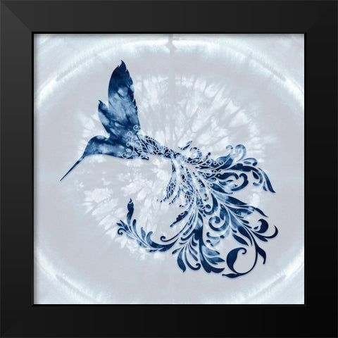 Hummingbird Mandala Black Modern Wood Framed Art Print by Lavoie, Tina