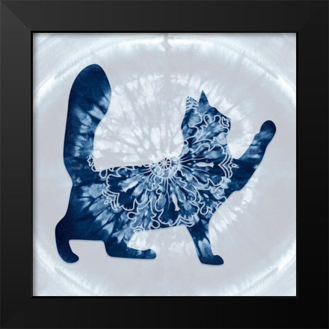 Kitty Mandala Black Modern Wood Framed Art Print by Lavoie, Tina