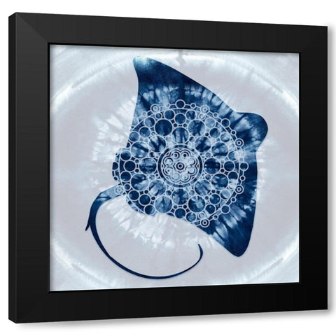 Manta Mandala Black Modern Wood Framed Art Print with Double Matting by Lavoie, Tina