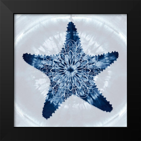 Starfish Mandala Black Modern Wood Framed Art Print by Lavoie, Tina