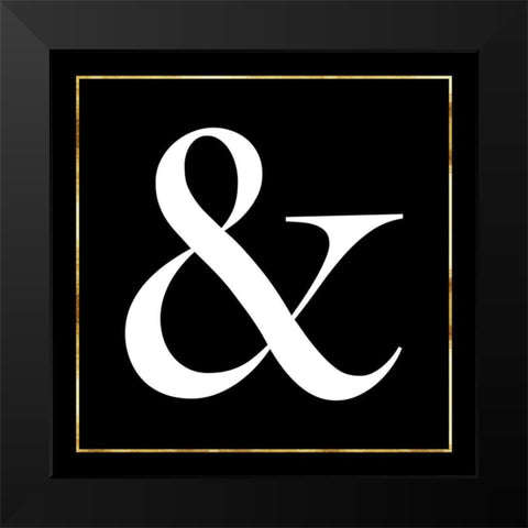 Ampersand Black Modern Wood Framed Art Print by Lavoie, Tina