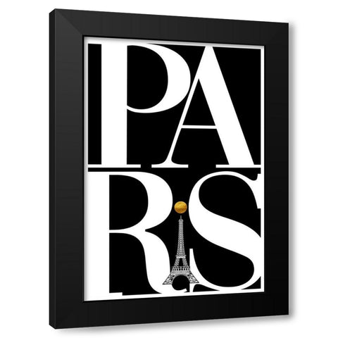 Paris Black Modern Wood Framed Art Print with Double Matting by Lavoie, Tina