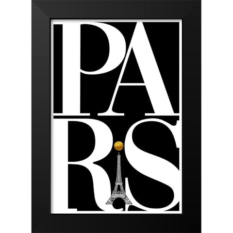 Paris Black Modern Wood Framed Art Print by Lavoie, Tina