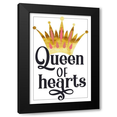 Queen of Hearts Black Modern Wood Framed Art Print with Double Matting by Lavoie, Tina