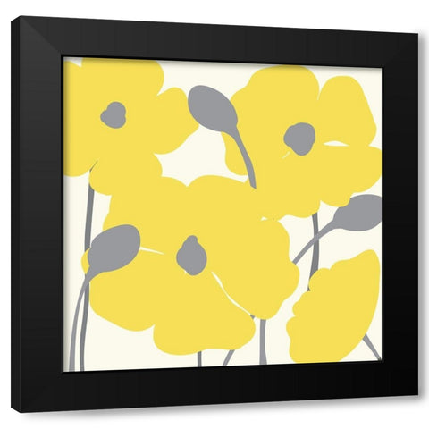 Poppies In The Sun Black Modern Wood Framed Art Print by Lavoie, Tina
