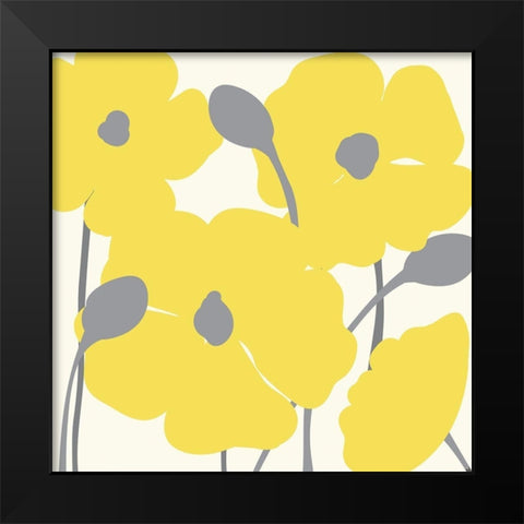 Poppies In The Sun Black Modern Wood Framed Art Print by Lavoie, Tina