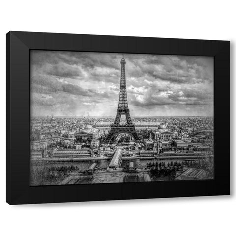 exposition Universelle and eiffel tower Paris Black Modern Wood Framed Art Print with Double Matting by Lavoie, Tina