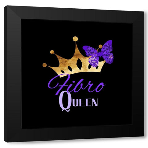 Fibro Queen Black Modern Wood Framed Art Print with Double Matting by Lavoie, Tina