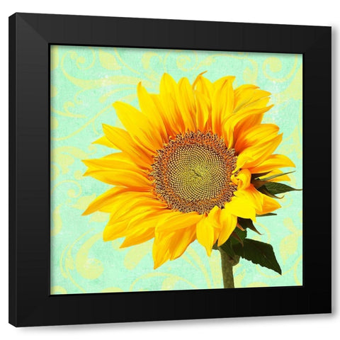 Summer Sunflower Black Modern Wood Framed Art Print by Lavoie, Tina