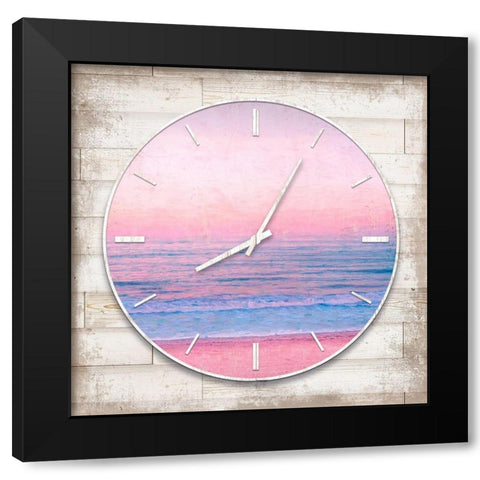 Beach Time I Black Modern Wood Framed Art Print with Double Matting by Lavoie, Tina